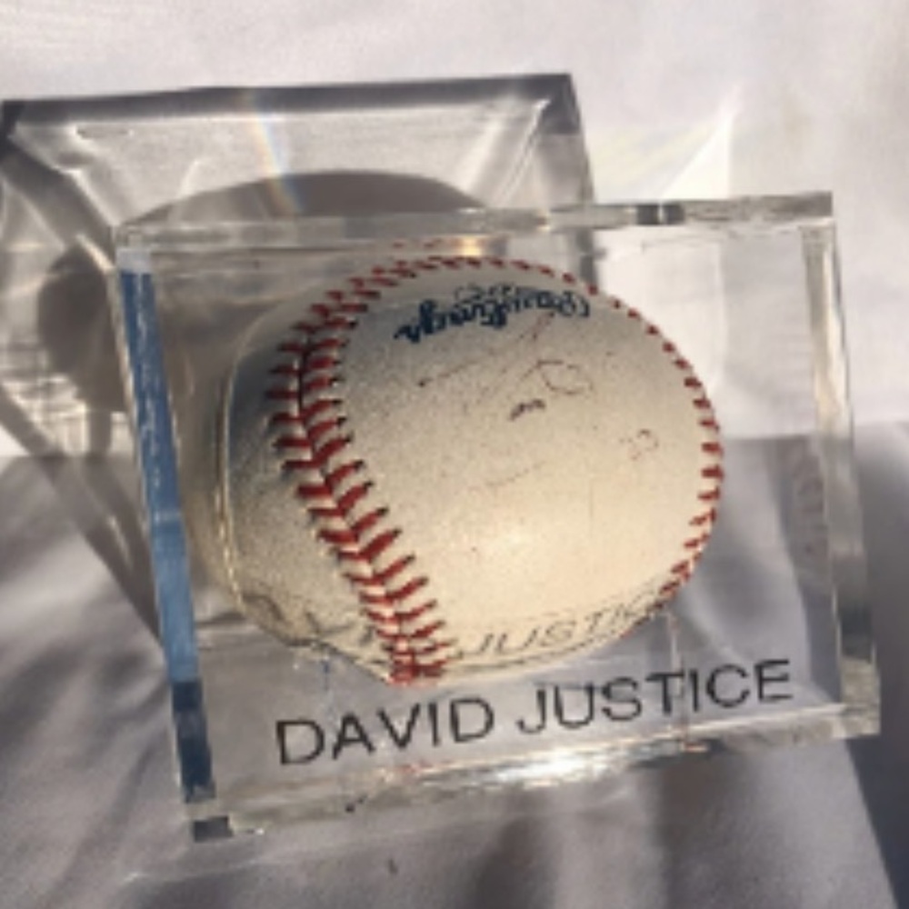 90's Signed David Justice Ball Signed